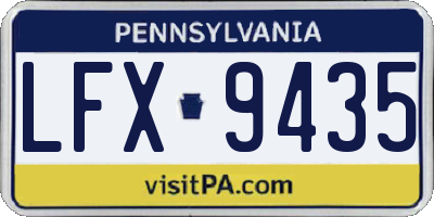 PA license plate LFX9435