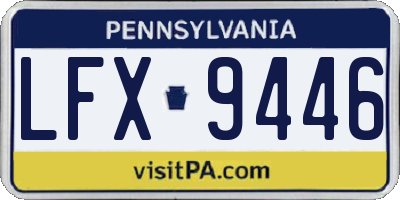 PA license plate LFX9446