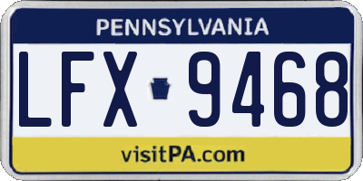 PA license plate LFX9468