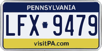 PA license plate LFX9479