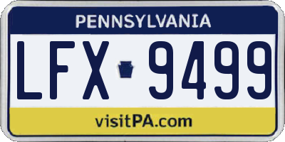 PA license plate LFX9499