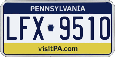 PA license plate LFX9510