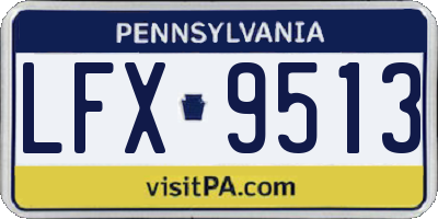 PA license plate LFX9513