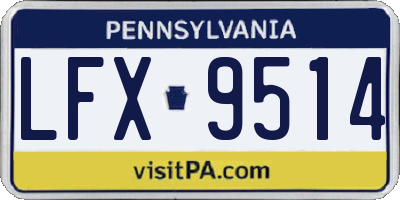 PA license plate LFX9514