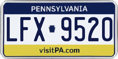PA license plate LFX9520