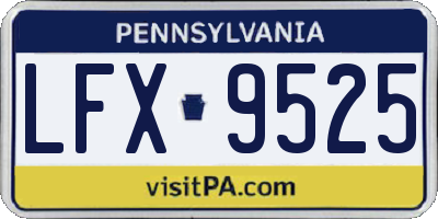 PA license plate LFX9525