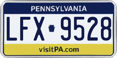 PA license plate LFX9528