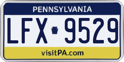 PA license plate LFX9529