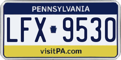 PA license plate LFX9530