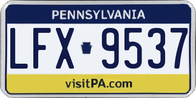 PA license plate LFX9537