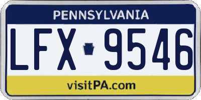 PA license plate LFX9546