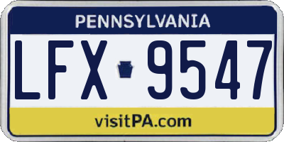 PA license plate LFX9547