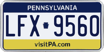 PA license plate LFX9560