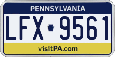 PA license plate LFX9561