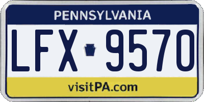 PA license plate LFX9570