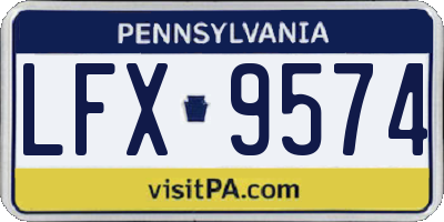 PA license plate LFX9574