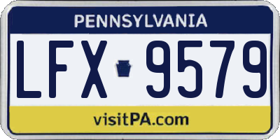 PA license plate LFX9579
