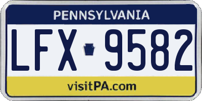 PA license plate LFX9582