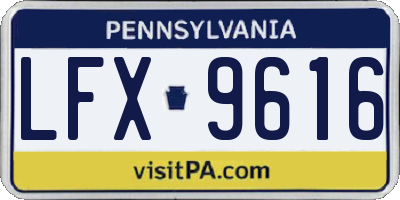 PA license plate LFX9616