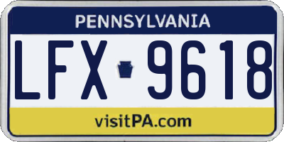 PA license plate LFX9618