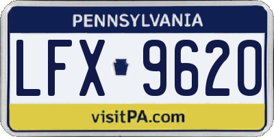 PA license plate LFX9620