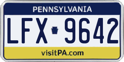 PA license plate LFX9642