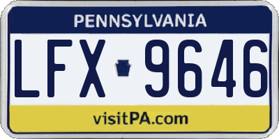 PA license plate LFX9646