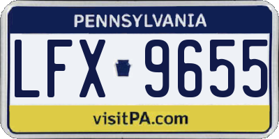 PA license plate LFX9655