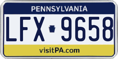 PA license plate LFX9658