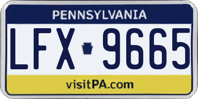 PA license plate LFX9665