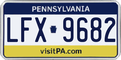 PA license plate LFX9682