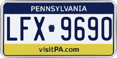 PA license plate LFX9690
