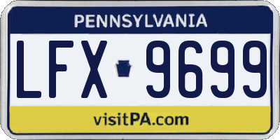 PA license plate LFX9699