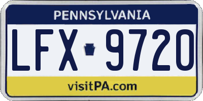 PA license plate LFX9720