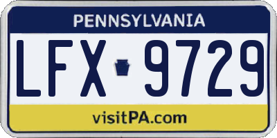 PA license plate LFX9729