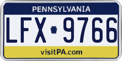 PA license plate LFX9766