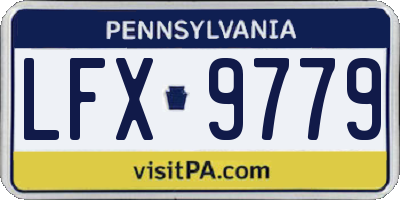 PA license plate LFX9779