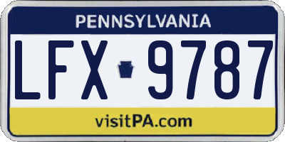 PA license plate LFX9787