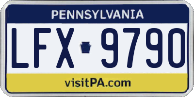 PA license plate LFX9790