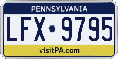 PA license plate LFX9795
