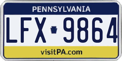 PA license plate LFX9864