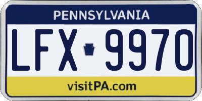 PA license plate LFX9970