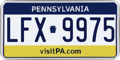 PA license plate LFX9975