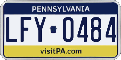 PA license plate LFY0484