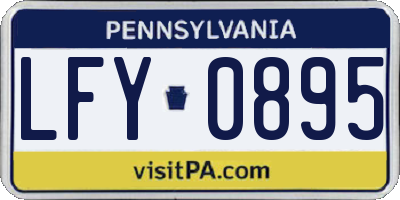 PA license plate LFY0895