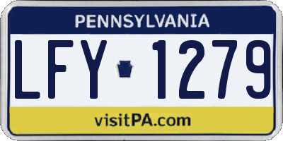 PA license plate LFY1279