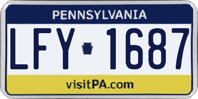 PA license plate LFY1687