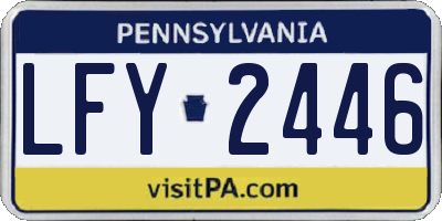 PA license plate LFY2446