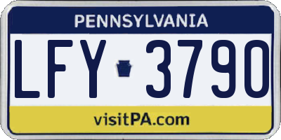 PA license plate LFY3790