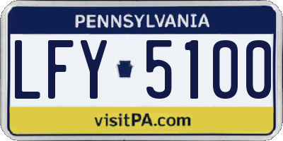 PA license plate LFY5100